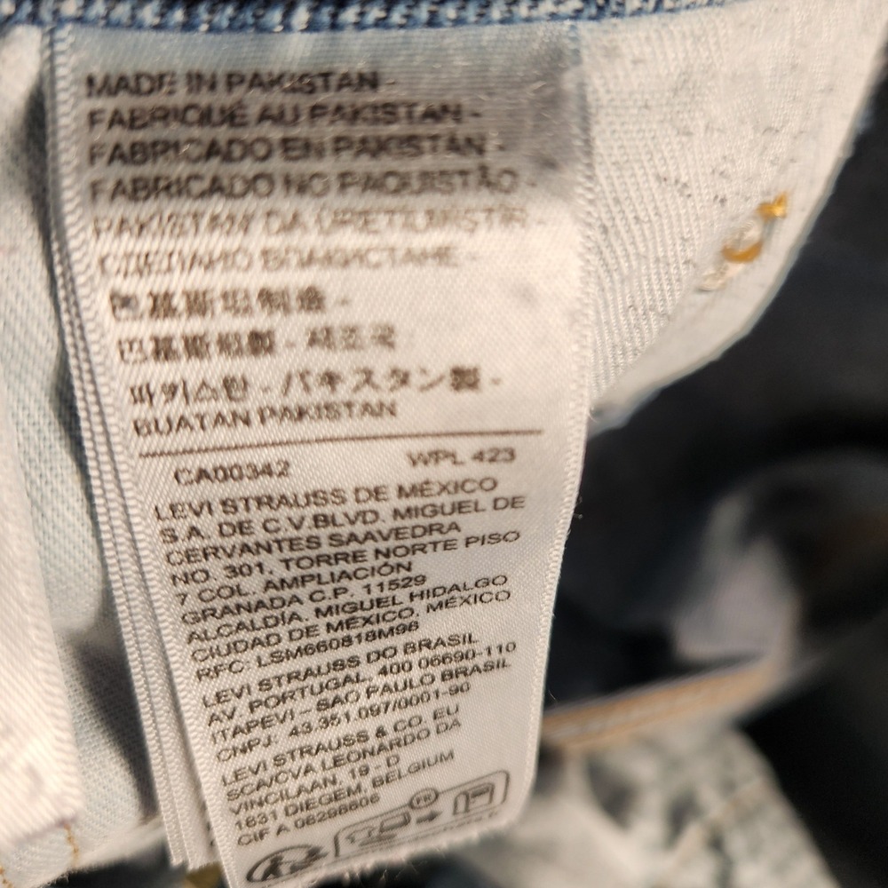 Levi's 505 Regular Fit Jeans Mens 32x30 Blue Excellent Straight Leg Denim - Picture 7 of 13